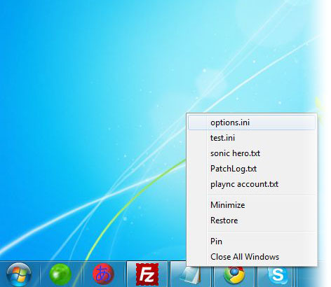 pin xp programs the way you do on windows 8