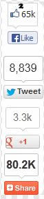 add addthis vertical bar to any website using this code