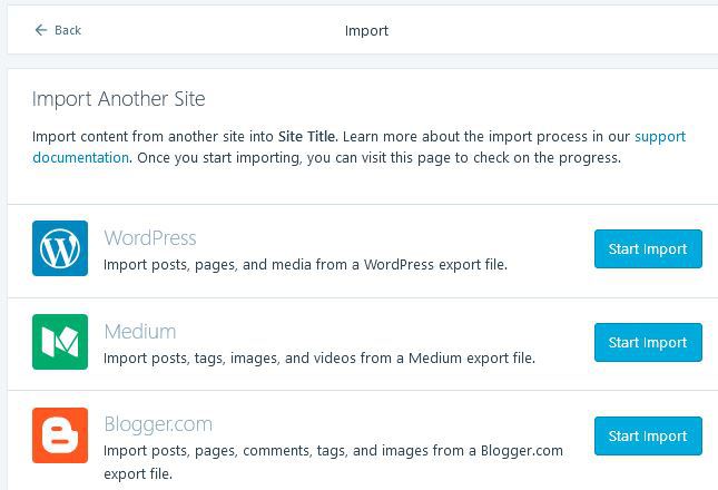 select blogger from the options