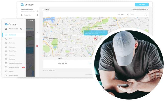 cocospy phone tracker app features