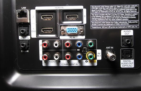the TV output