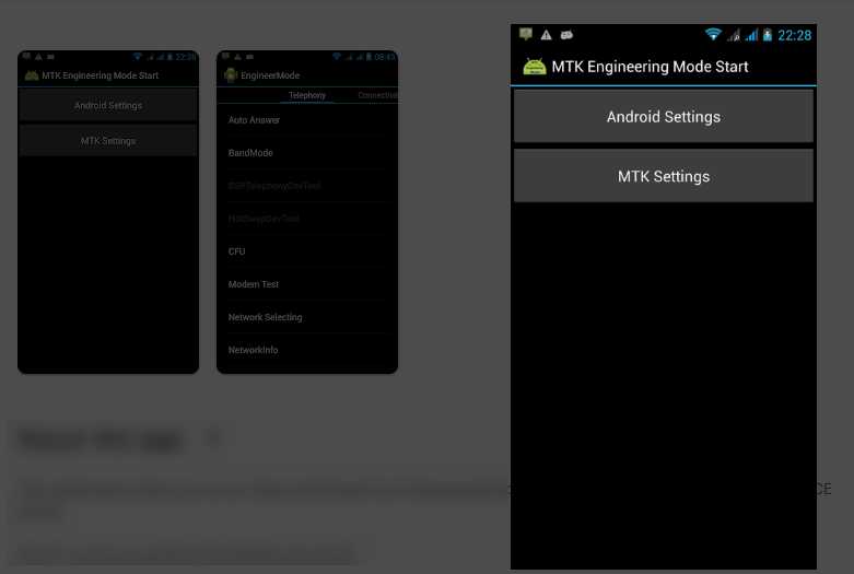 Engineering Mode app