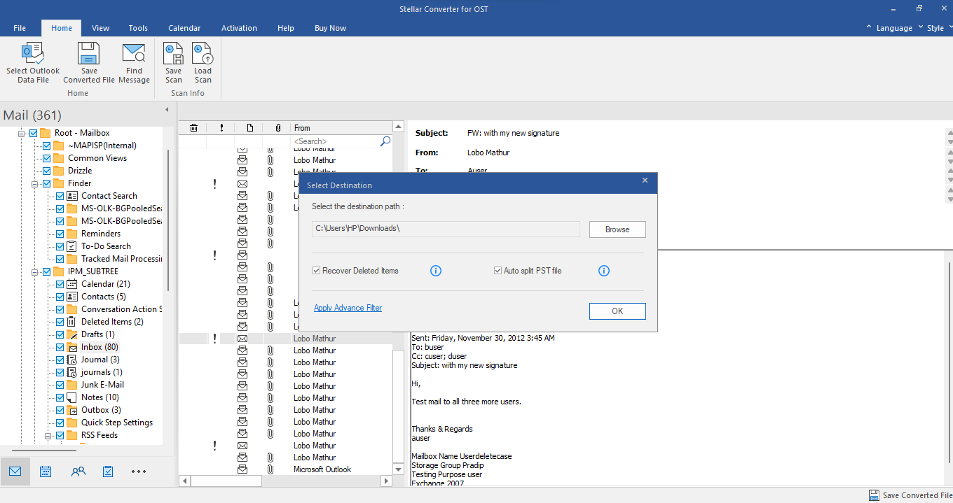 How To Use Stellar OST to PST Converter Software