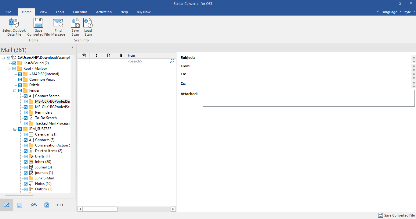 Stellar OST to PST converter
