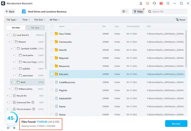 Scroll down and choose the video files you want to recover