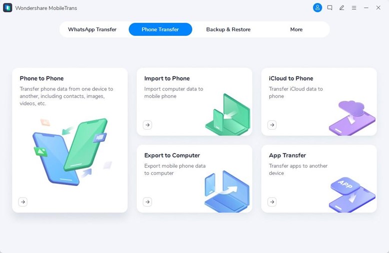 download and launch Wondershare MobileTrans