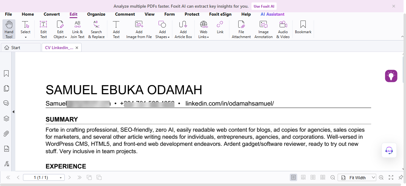 Foxit PDF Editor
