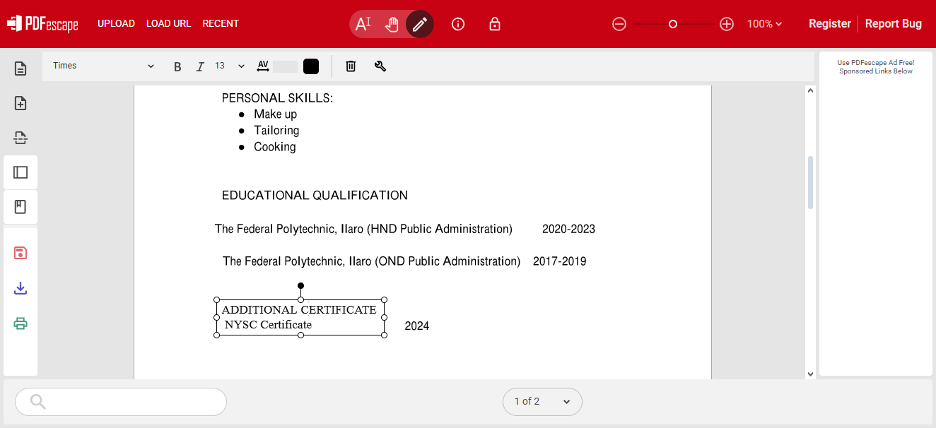PDF Escape