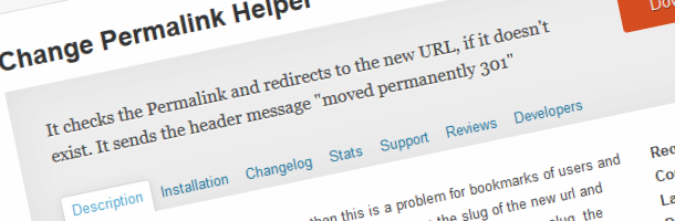 Change Permalink Helper